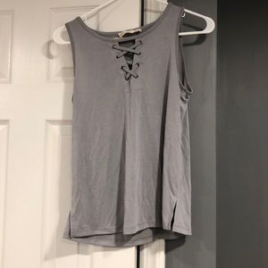Greyish blue tank top